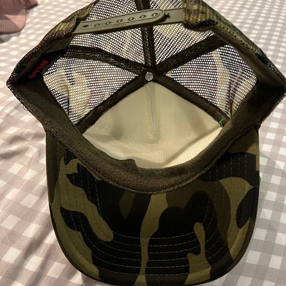 Camo “Bang a Lineman” custom trucker hat - Picture 3 of 4